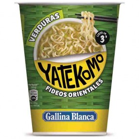 YATEKOMO GALLINA BLANCA Fideos orientales con verduras vaso 61 grs